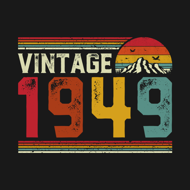 Vintage 1949 Birthday Gift Retro Style by Foatui