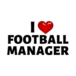 I Love Football Manager (Heart Design) T-Shirt