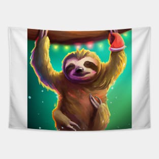 Cute Sloth Drawing Tapestry