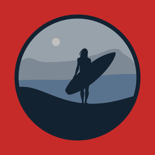 Surf Girl Silhouette by Food in a Can