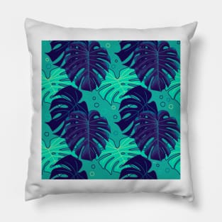 Monstera Pattern - Neon Pillow