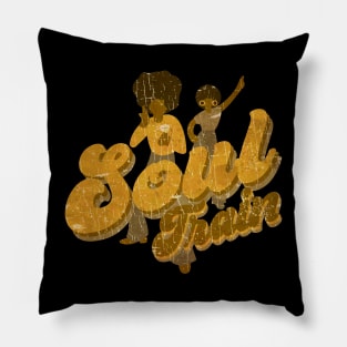 VINTAGE SOUL TRAIN DANCING VECTOR Pillow