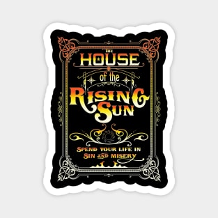 House Of The Rising Sun Inspired Lyric Design Magnet