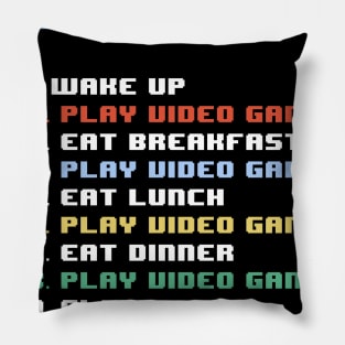 My Perfect Day Video Games Funny Cool Gamer Gift Pillow