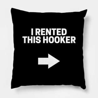 I Rented this Hooker Funny Adult Humor Pillow