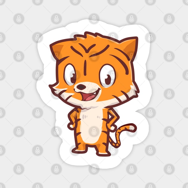 Cute Tiger Magnet by borneoliveco