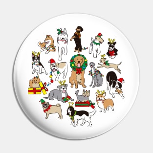 Happy Dogs Christimas Pin