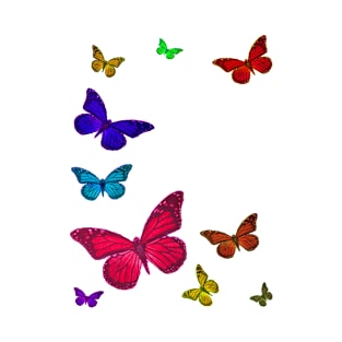 Coloured Butterflies T-Shirt