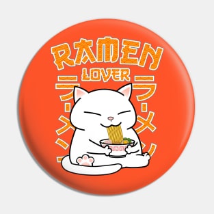 Ramen Lover Chubby Cat Pin