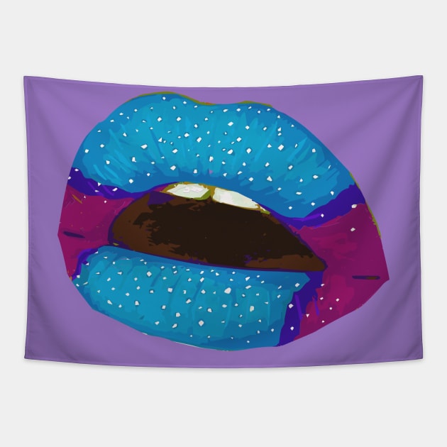 galaxy lips Tapestry by lazykitty