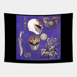 White Ranger Weapons Tapestry