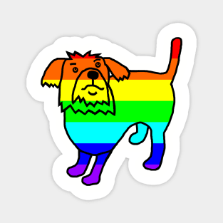 Cute Rainbow Dog Magnet