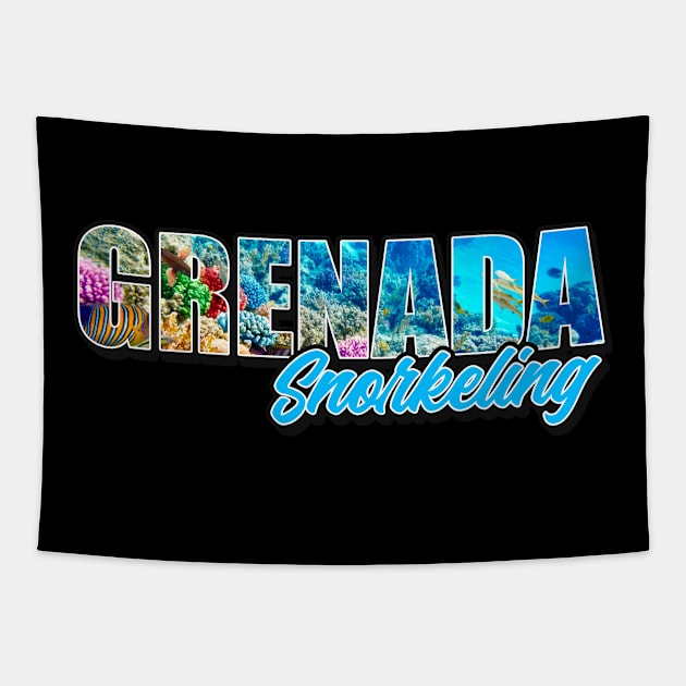 Grenada snorkeling design. Perfect present for mom dad friend him or her Tapestry by SerenityByAlex