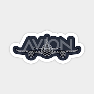 Avion Aircraft Geometric Shape Design Magnet