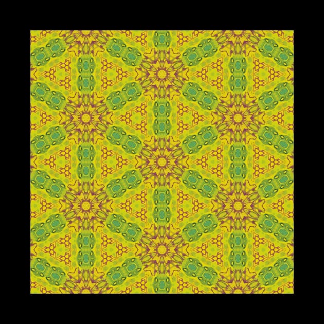 Green, Yellow and Mauve Hexagonal Pattern  - WelshDesignsTP004 by WelshDesigns