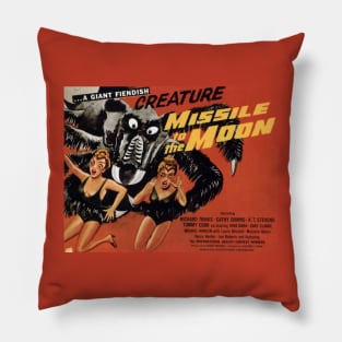 Classic Sci-Fi Movie Poster - Missile to the Moon Pillow