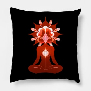 Aura Orange Meditation 04 Pillow