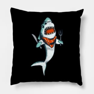 Hungry Shark Funny Ocean Sea Animal Surf Pillow