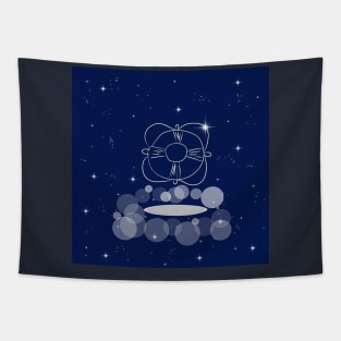 life buoy, help, safety, rescuer, illustration, night, modern, technology, light, shine, glitter, stars, space, galaxy, cosmos Tapestry