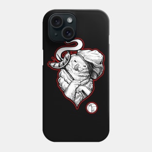 Ferret Chef Ferret - Red Outlined Version Phone Case