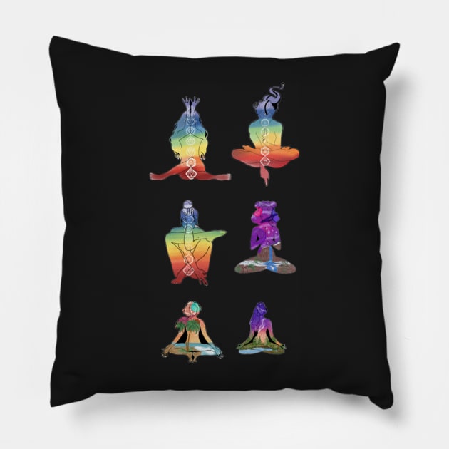 Chakra Goddess Set Pillow by Feychild333