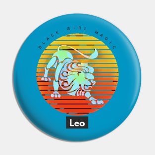 LEO Black Girl Magic (zodiac sign) Pin