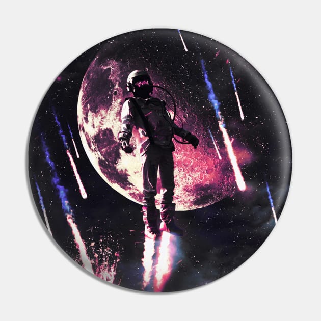 Meteor Shower Apocalypse Pin by AnAzArt