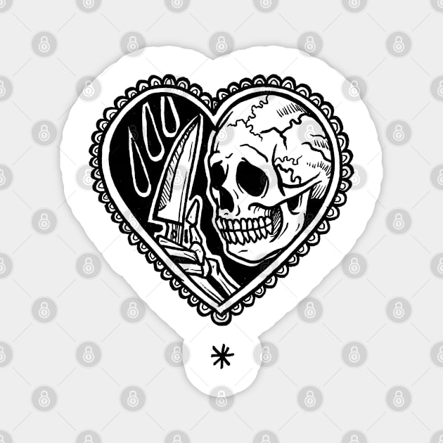 Love Is Dead Magnet by btcillustration