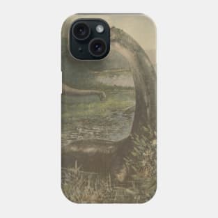 Vintage Dinosaur Paleoart - Brontosaurus and Diplodocus Phone Case