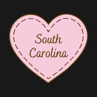 I Love South Carolina Simple Heart Design T-Shirt