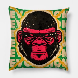 funny monkey evolution Pillow