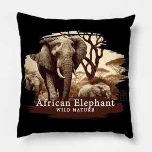 African Elephant - WILD NATURE - ELEPHANT -5 Pillow