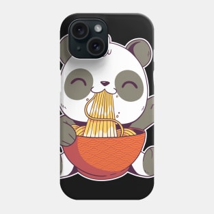 Cute panda bear eating ramen Phone Case