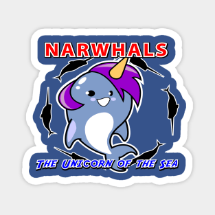 Narwhals Unicorns of the sea Magnet