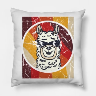 'Retro Chill No Prob-Llama' Alpaca Llama Trendy Gift Pillow