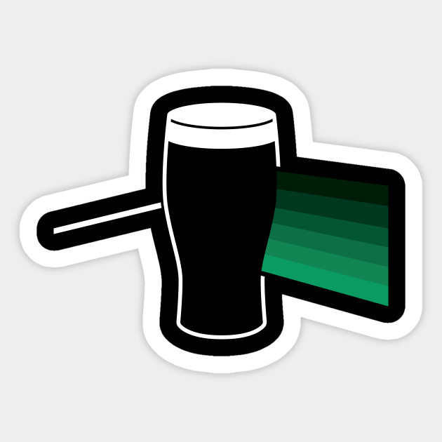 Dark Side of the Pint - Guinness Drinking - Drinking - Sticker