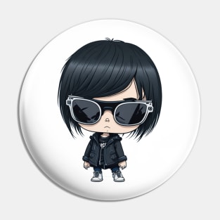 emo girl with sunglassess Pin