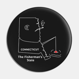 A funny map of Connecticut Pin