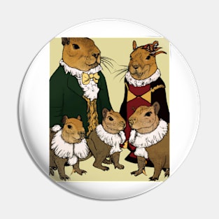 Royal Capybara Family Pin