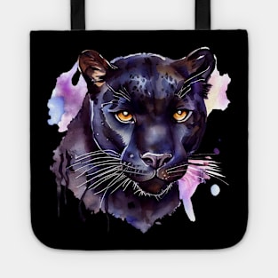 Black Panther Artwork, Watercoulor Painting Tote