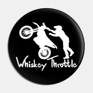 Whiskey Throttle White Pin