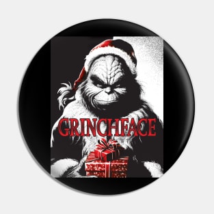 Grinchface Pin