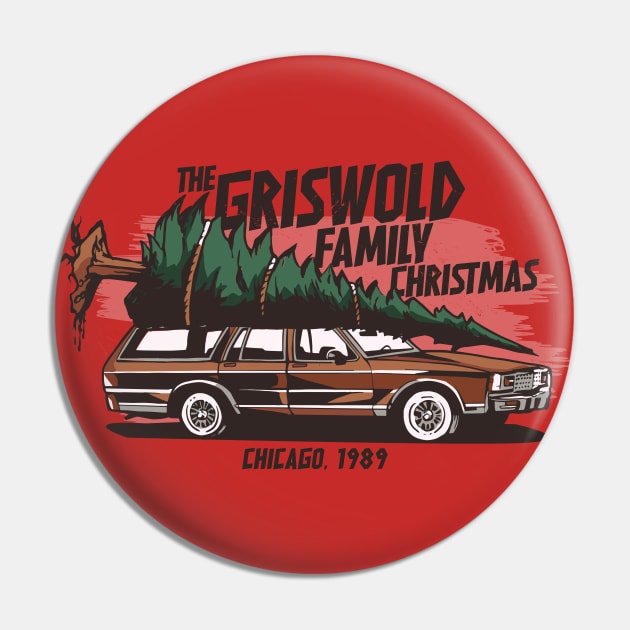 The Griswold Family Christmas Tree // Funny Christmas Graphic Pin by SLAG_Creative