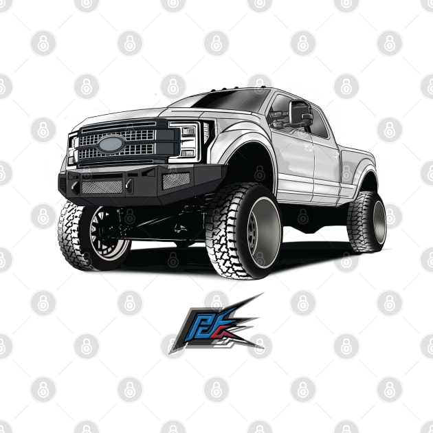 ford f250 hd truck white by naquash