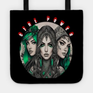 Girl power body art graduates Tote