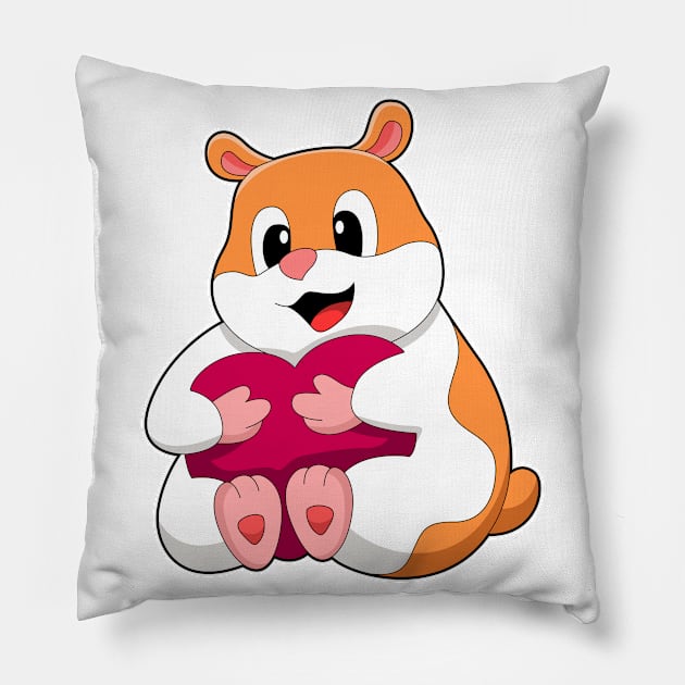 Hamster with Heart Pillow by Markus Schnabel