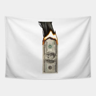 money burns USA Tapestry