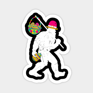 Easter Bigfoot Eggs Basket Magnet