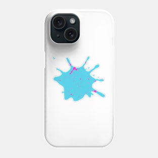 Turquoise and Neon Pink Paint Splatter Phone Case