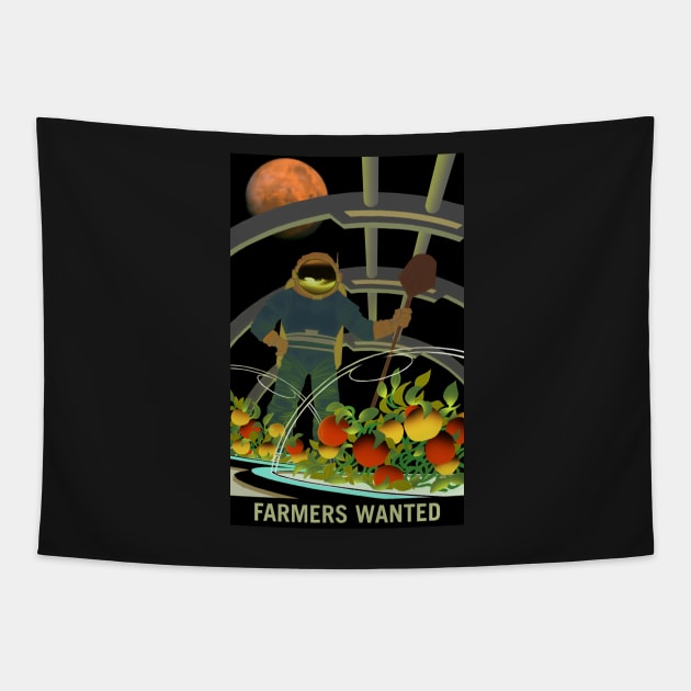 Farmers Wanted for Survival on Mars Tapestry by BokeeLee